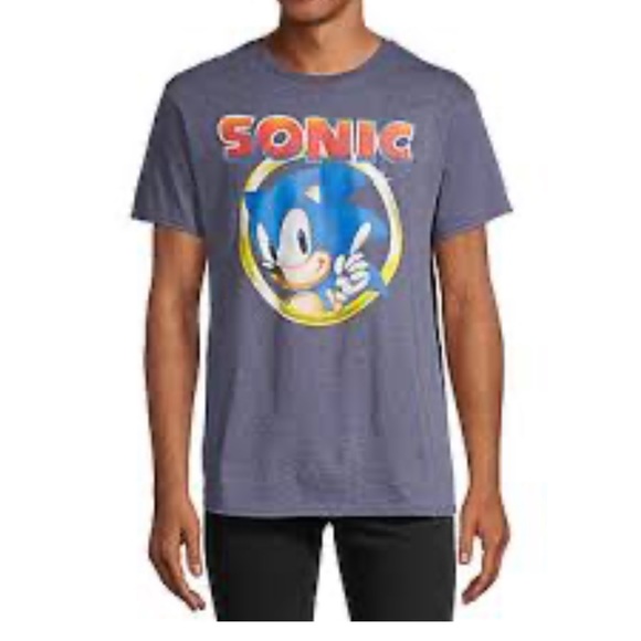 New men’s Sonic the hedgehog game blue short sleeve graphic tee - Picture 1 of 8